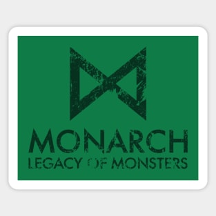 Monarch: Legacy of Monsters titles (black & weathered) Sticker